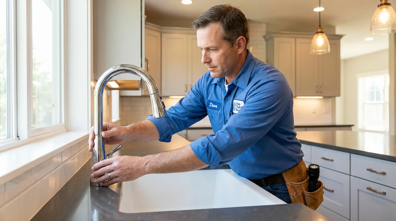 Kitchen faucet installation by Johns Plumbing LLC in Norman